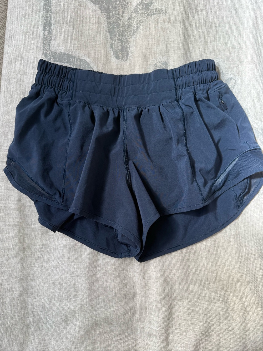 lululemon athletica Navy Athletic Shorts with Inner Liner